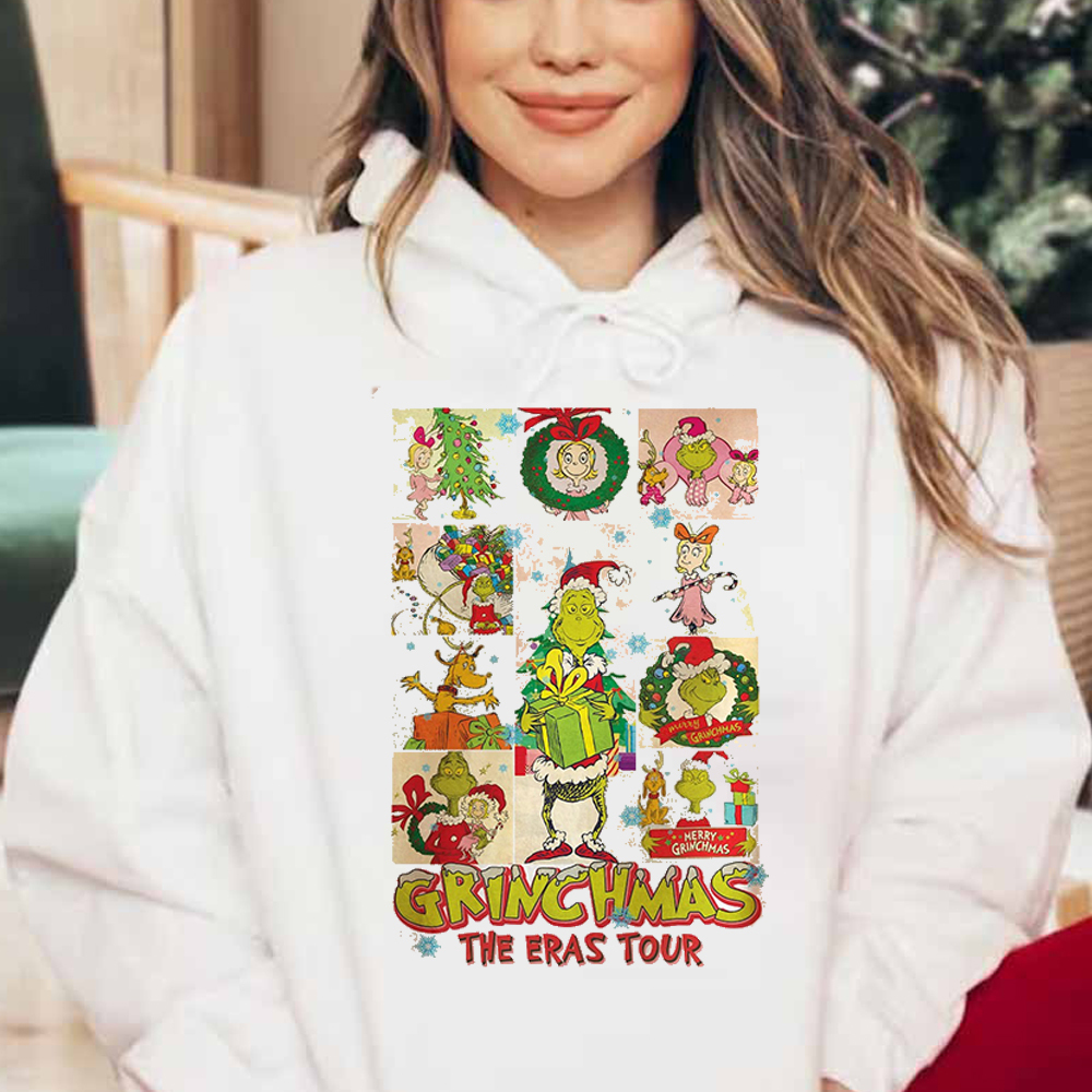 Grinchmas Eras Tour Hoodie, Grinch Christmas Hoodie, Retro  Grinchmas Hoodie